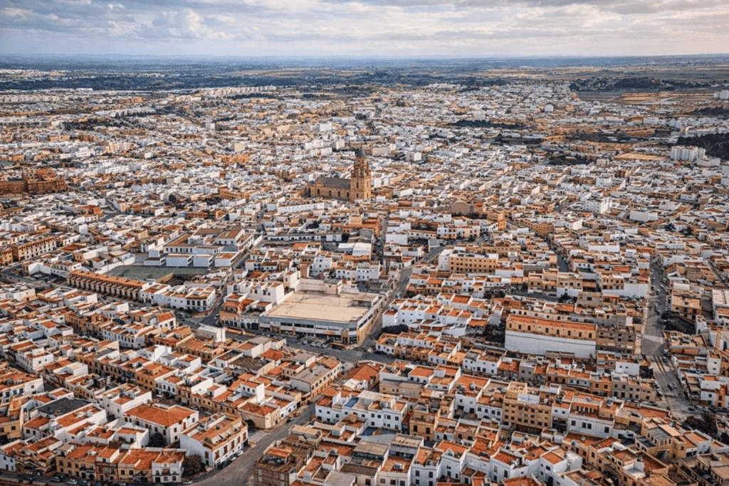 Vista aérea de un pueblo andaluz